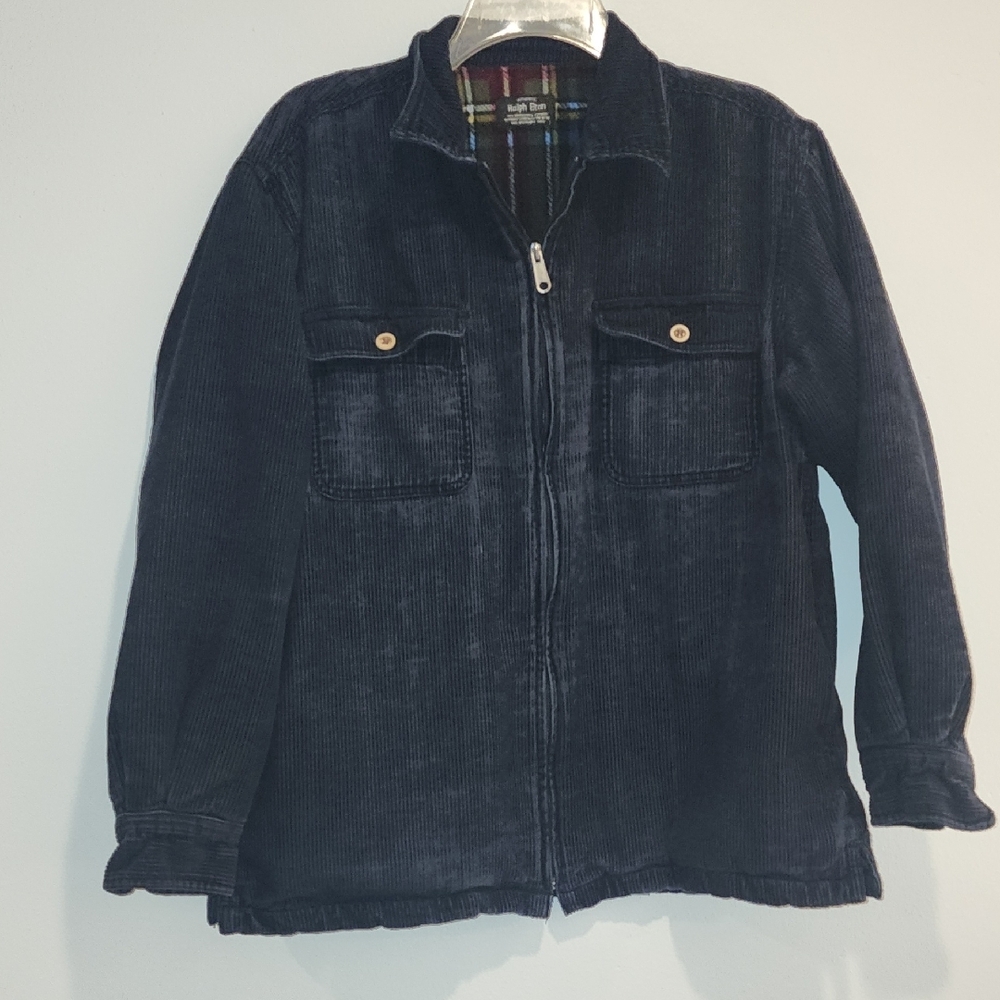 Ralf Eaton Black  Shacket with Classic Collar